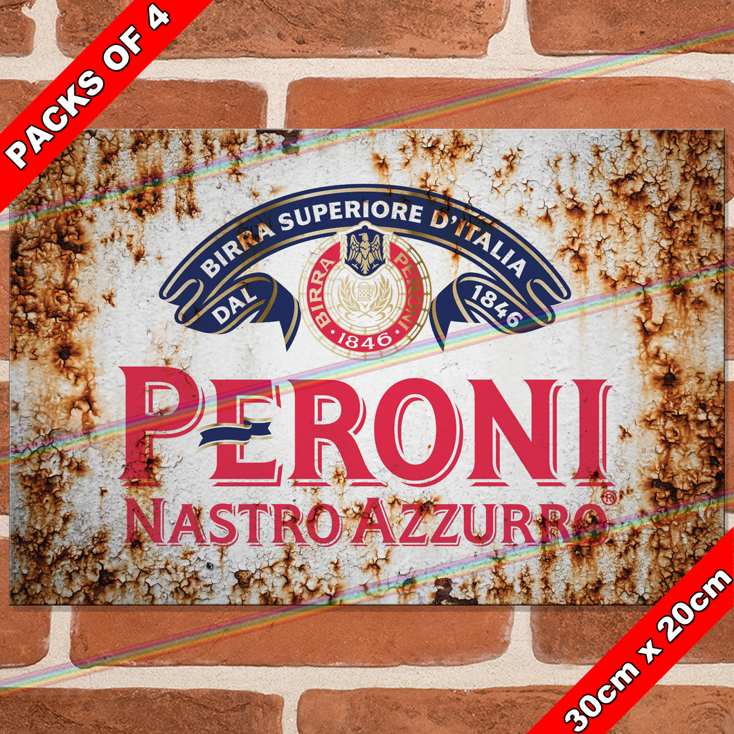 PERONI (LOGO) 30cm x 20cm METAL SIGNS