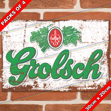 Load image into Gallery viewer, GROLSCH (LOGO) 30cm x 20cm METAL SIGNS
