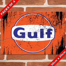 Load image into Gallery viewer, GULF (LOGO) 30cm x 20cm METAL SIGNS
